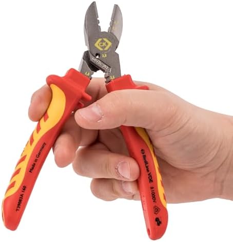 C.K RedLine VDE CombiCutter3 160mm – Heavy Duty Electrician’s Side Cutter, Stripper, Bender & Screw Shear – 2025 Edition (T39083A 160)