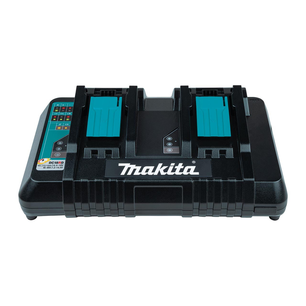 Makita DC18RD Twin Port Rapid Charger with 4 x BL1850B 18V 5.0Ah LXT Lithium-Ion Batteries – Genuine Makita Battery & Charger Kit